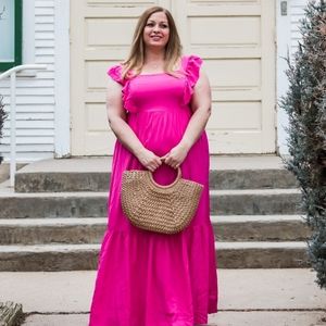 Eloquii Pink Summer Maxi Dress